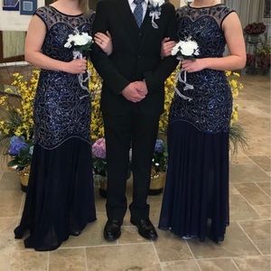 Navy Blue Ballgown Size S